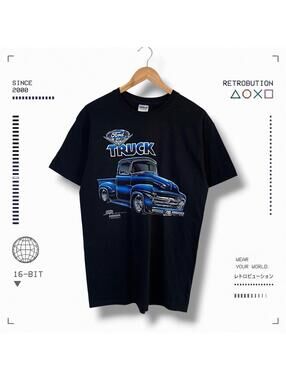 2000s Ford F-100 Truck Graphic Shirt Black Size M